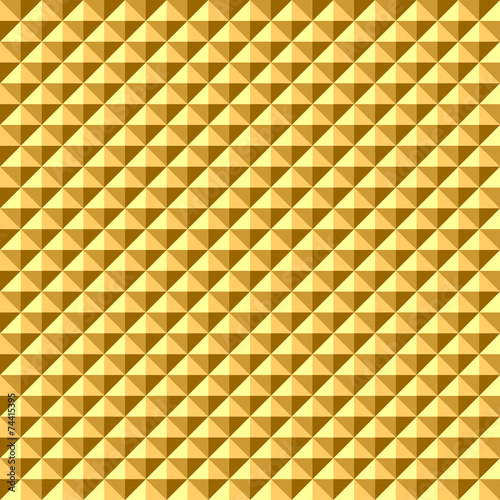 Seamless geometric golden relief texture.