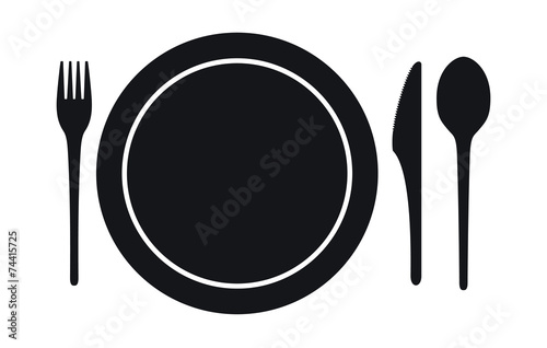 Disposable Tableware Icon, Vector Illustration