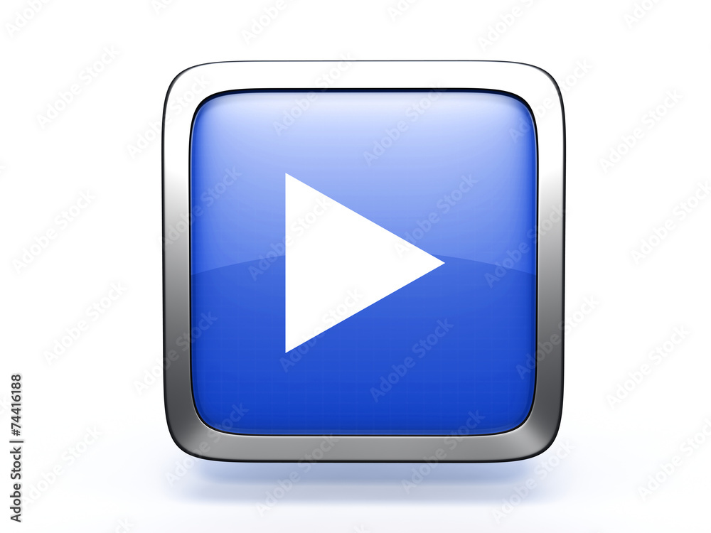 play square icon on white background play square icon on white background