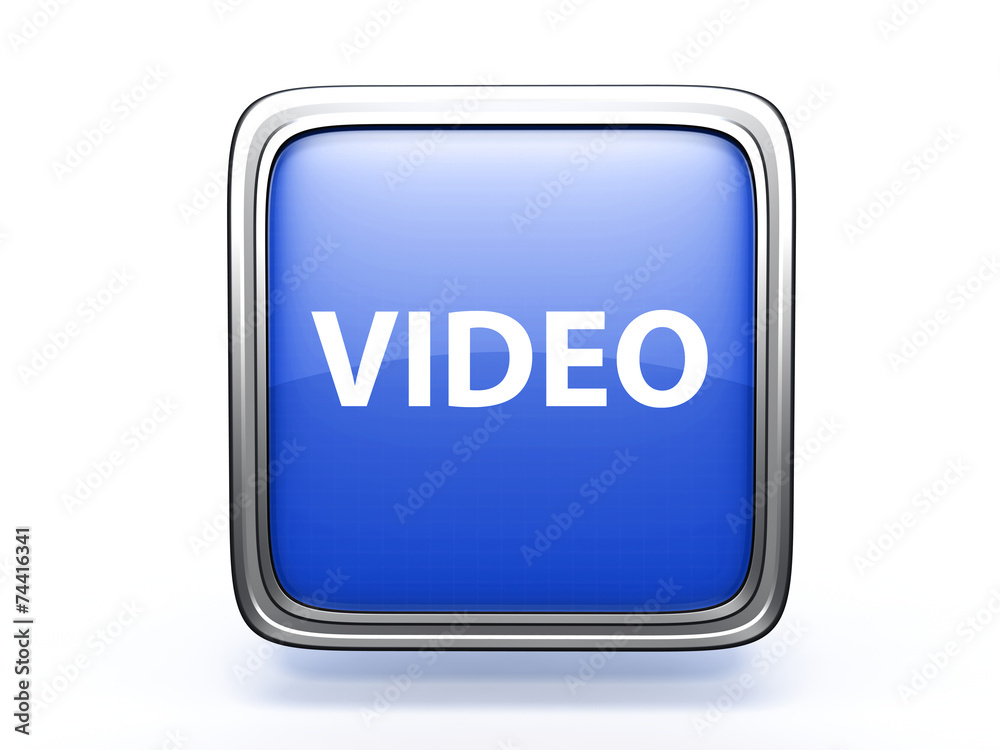 video square icon on white background video square icon on white background
