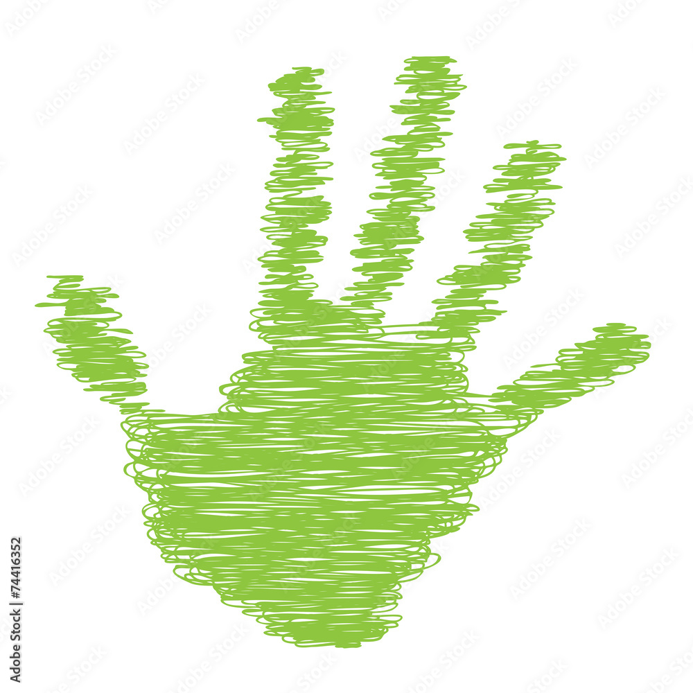 Conceptual sketch child hand print Conceptual sketch child hand print