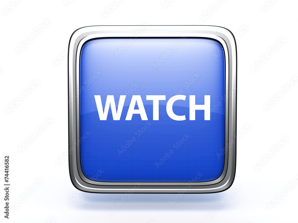 watch square icon on white background watch square icon on white background