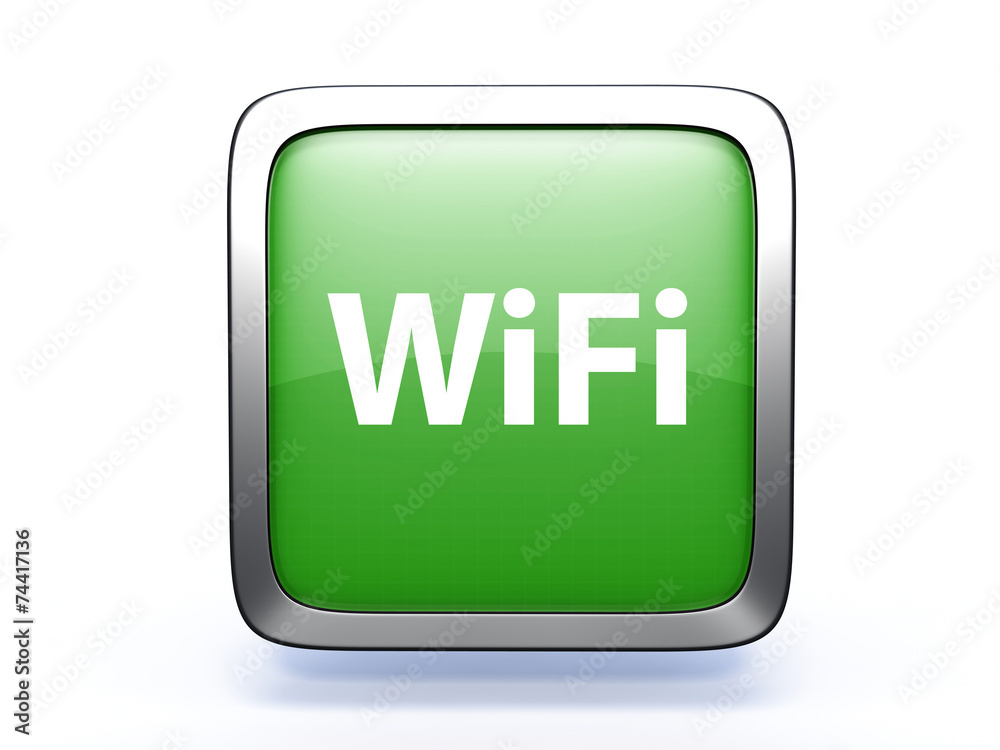 wifi square icon on white background wifi square icon on white background