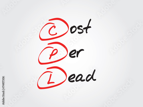 Cost Per Lead (CPL), vector business acronym