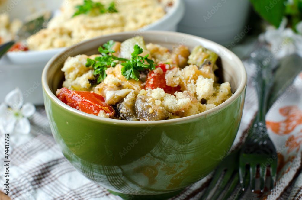 Crumble with vegetables Crumble with vegetables