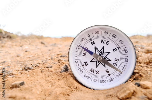 Orientation Concept Metal Compass