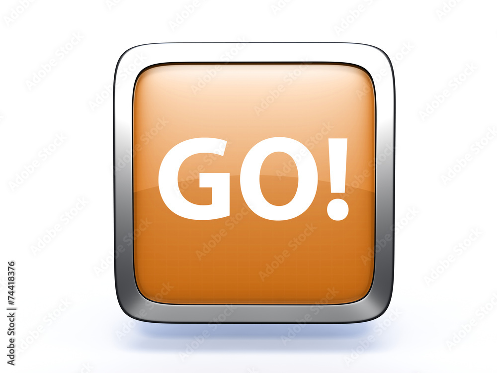 go square icon on white background go square icon on white background