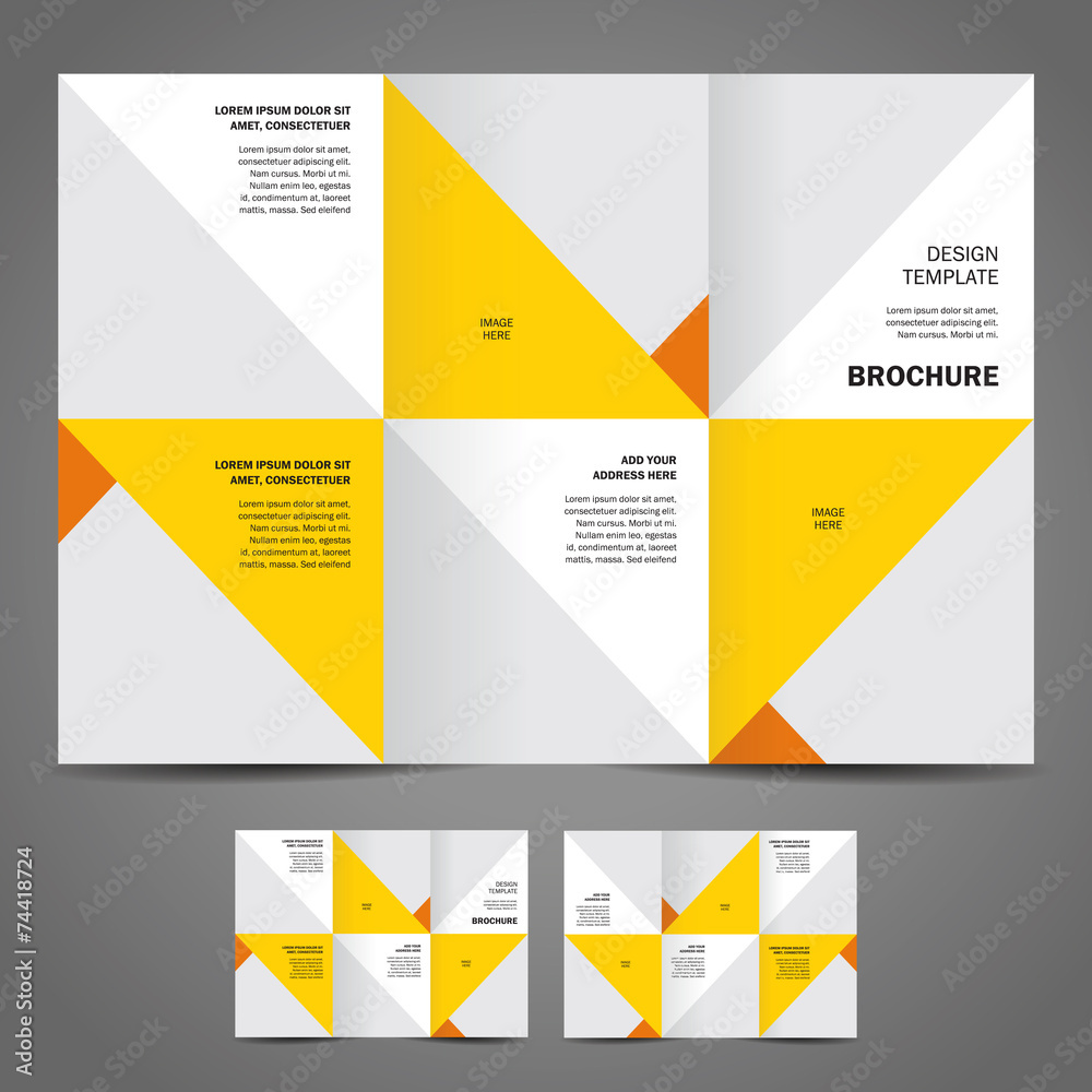 brochure design template vector trifold geometric abstract, cmyk brochure design template vector trifold geometric abstract, cmyk