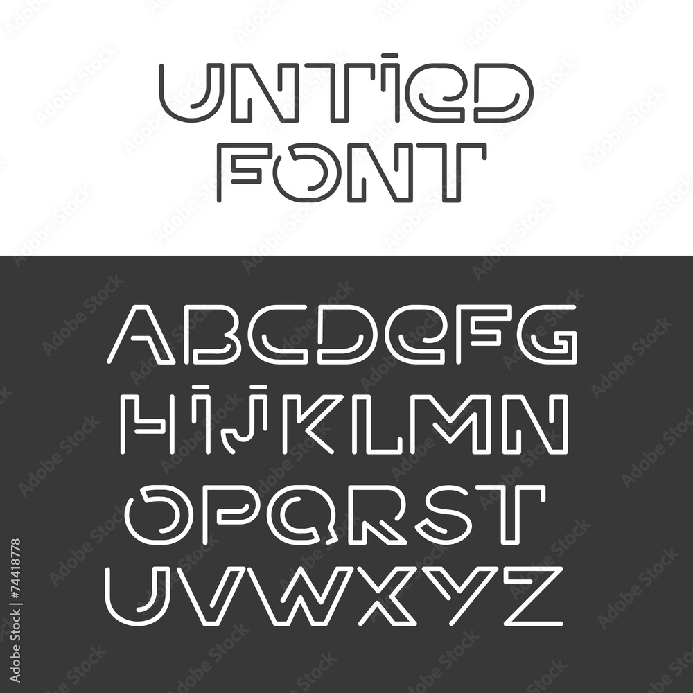 font alphabet set