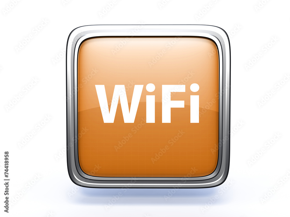 wifi square icon on white background wifi square icon on white background