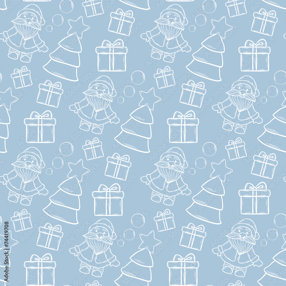 Abstract seamless Christmas pattern