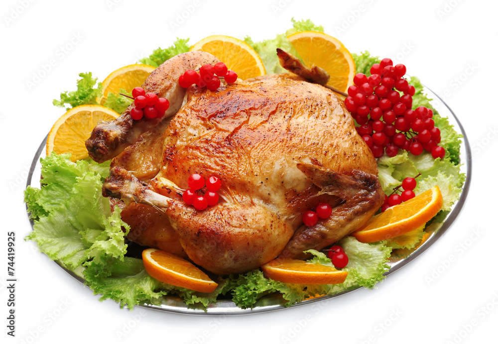 Baked chicken for festive dinner Baked chicken for festive dinner