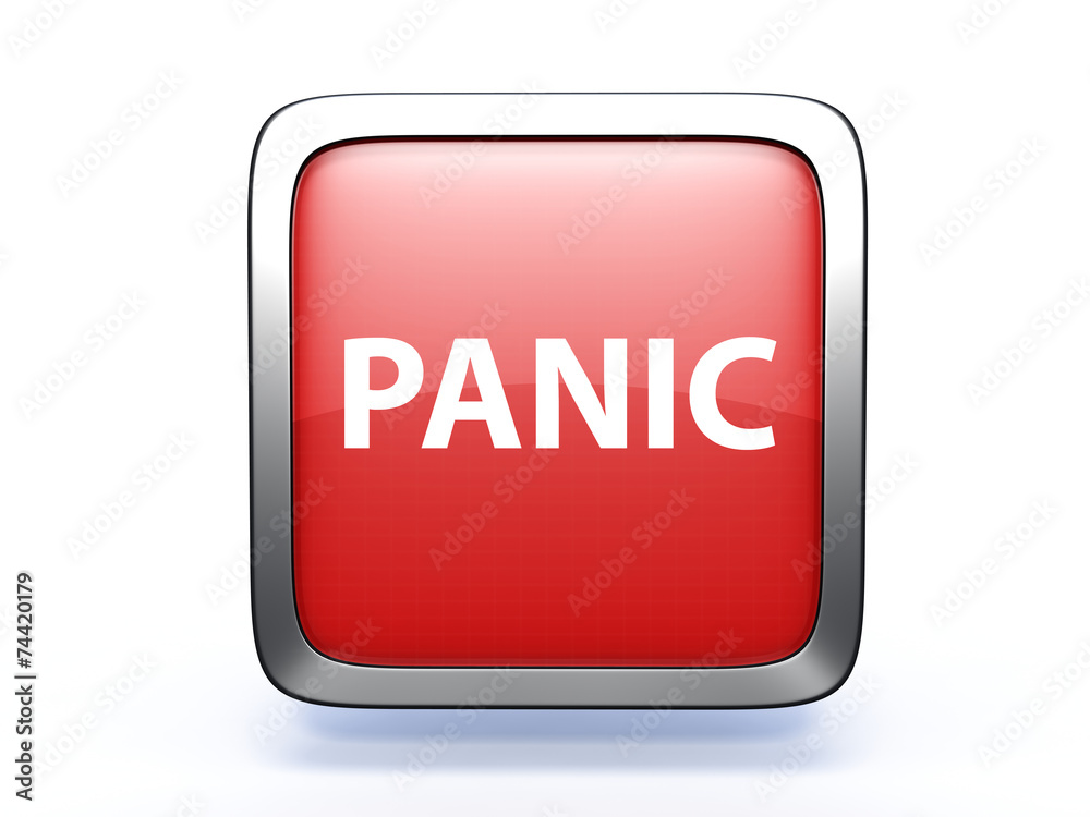 panic square icon on white background panic square icon on white background