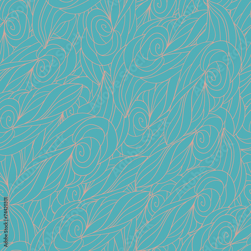 doodle seamless floral pattern hair