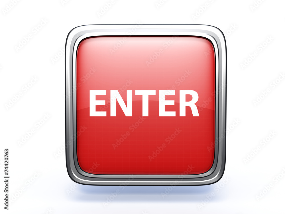 enter square icon on white background