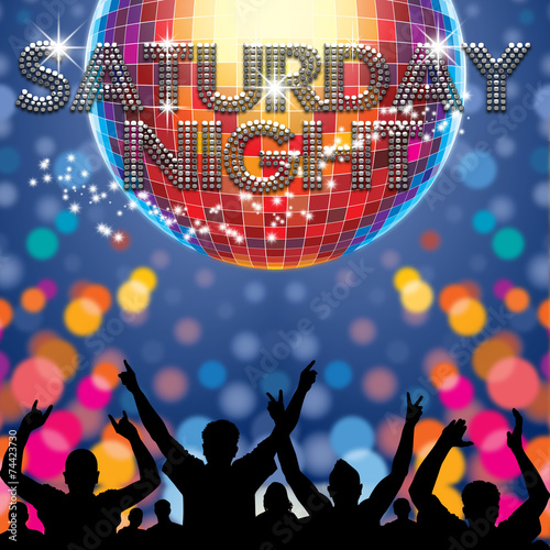 Saturday Night poster disco ball