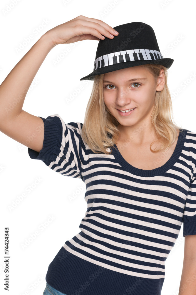 Fashion adorable teen girl