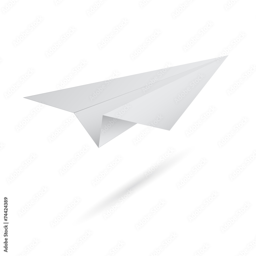 illustration of origami flying paper airplane illustration of origami flying paper airplane