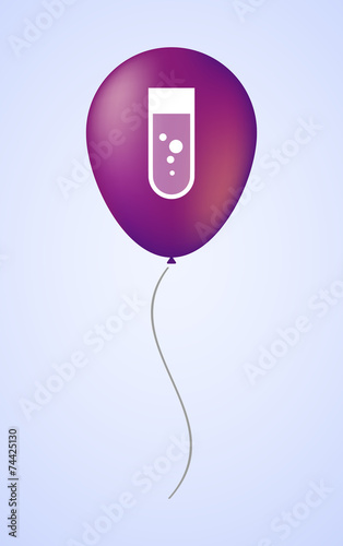 Balloon icon with a chemical test tube