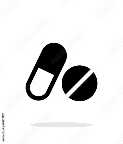 Pills icon on white background.