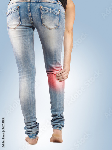 Pain in woman hamstring