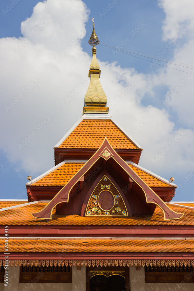 Fototapeta premium design of asian temple roof