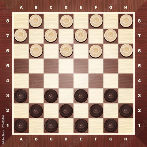 Board with checkers vector