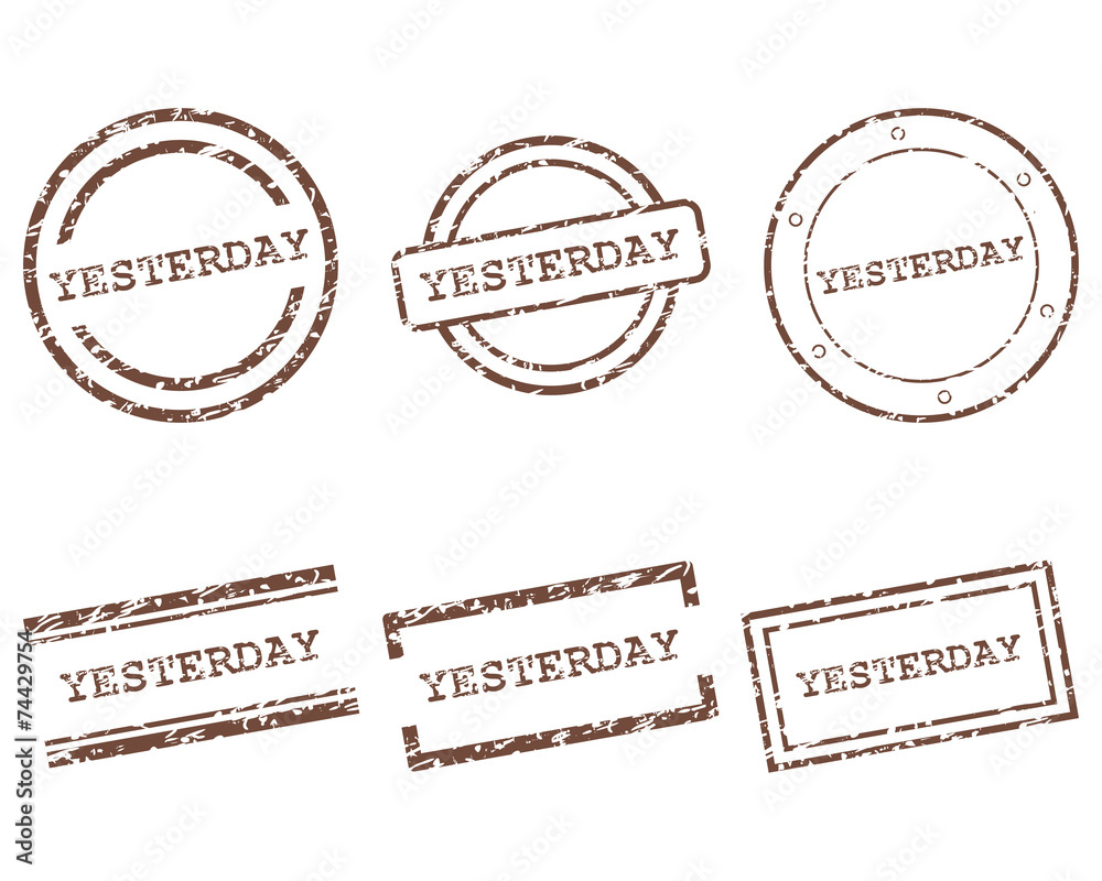 Fototapeta premium Yesterday Stempel