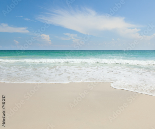 beautiful tropical beach, turquoise water and white sand