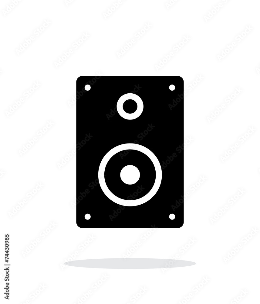 Audio speakers icon on white background. Audio speakers icon on white background.