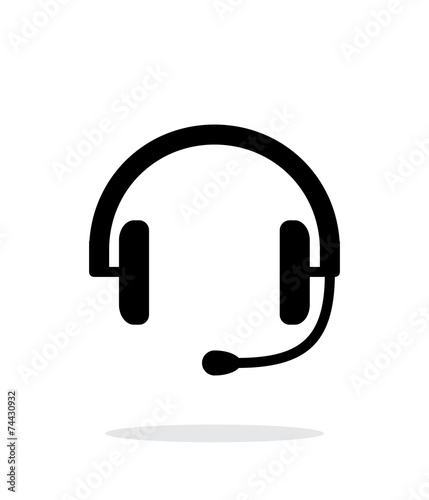 Headset icon on white background.