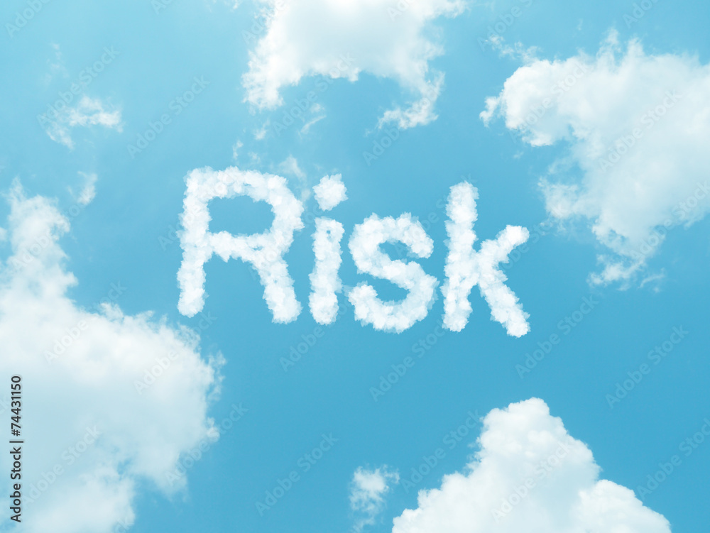 cloud words with design on blue sky background cloud words with design on blue sky background