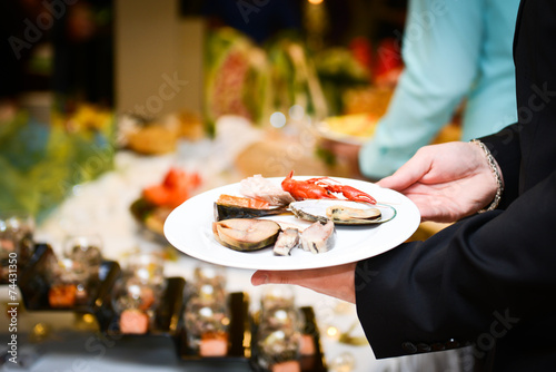 Canvas Print Food Buffet