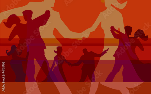 Ballroom dancing colorful background
