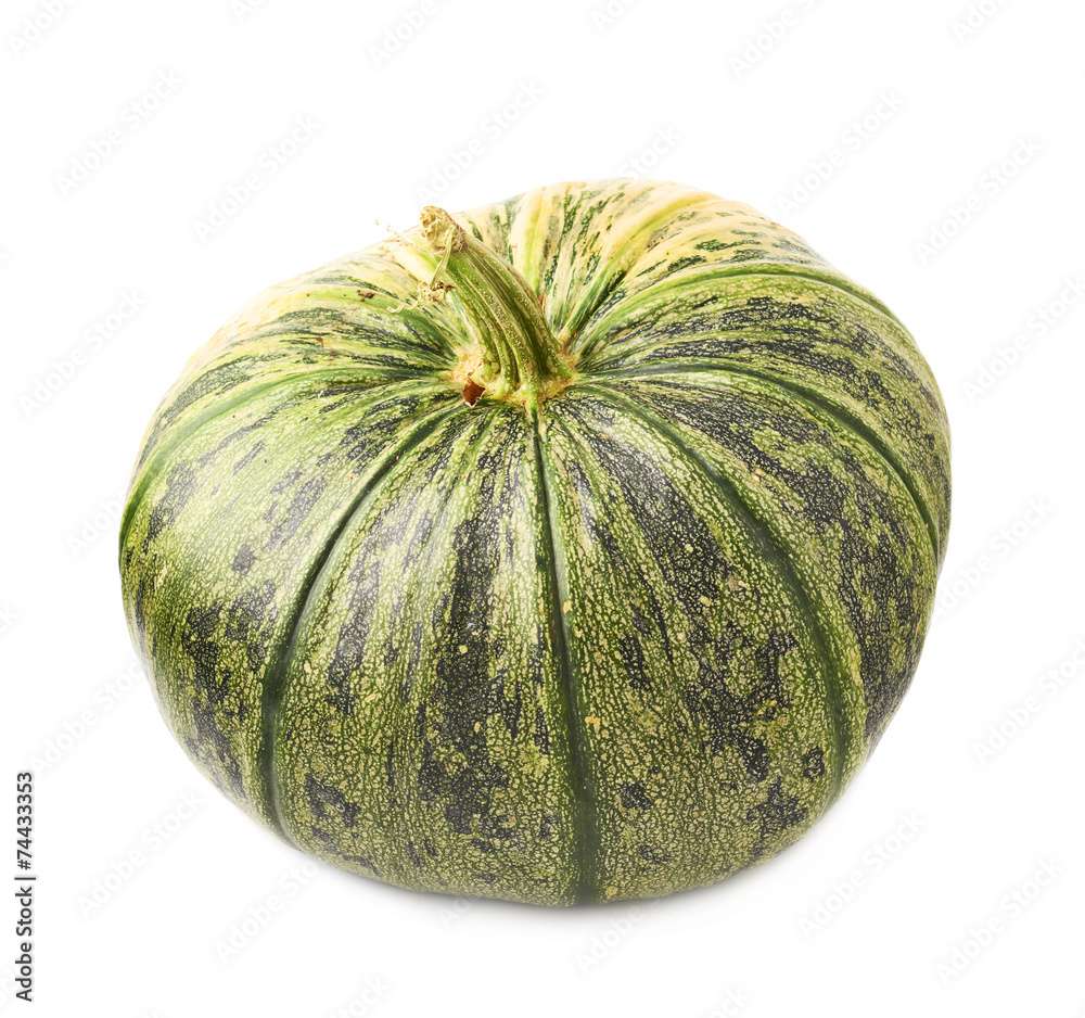 Green pumpkin isolated