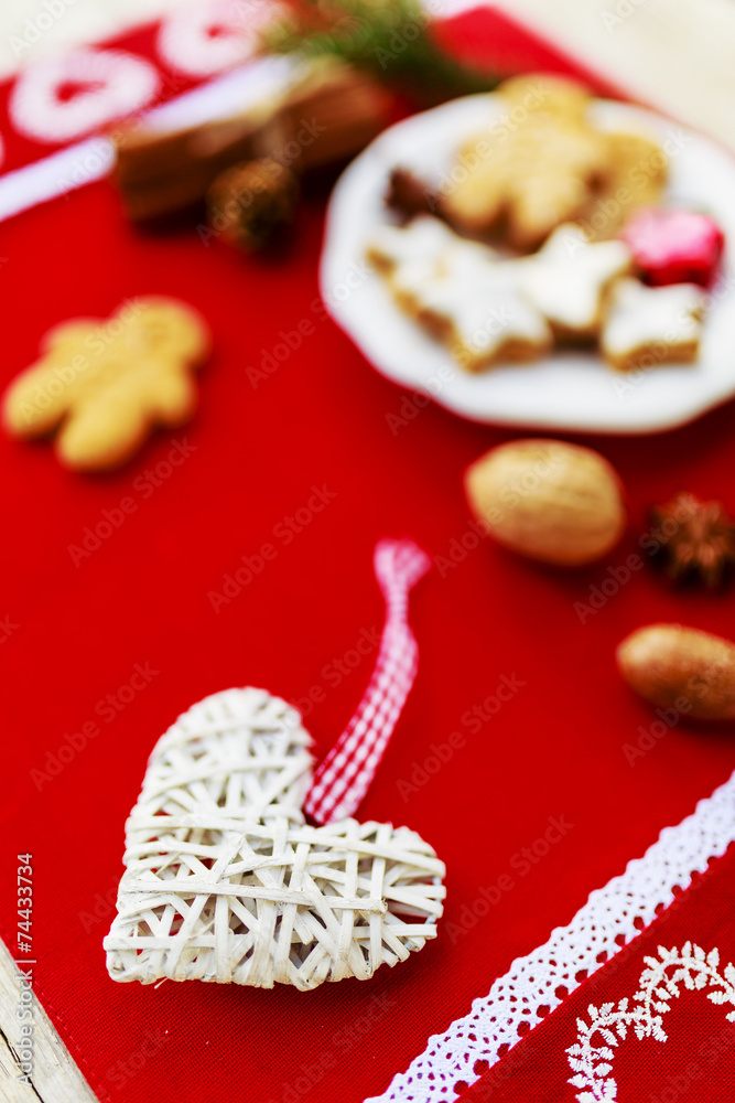 Fototapeta premium Christmas baking and christmas decoration