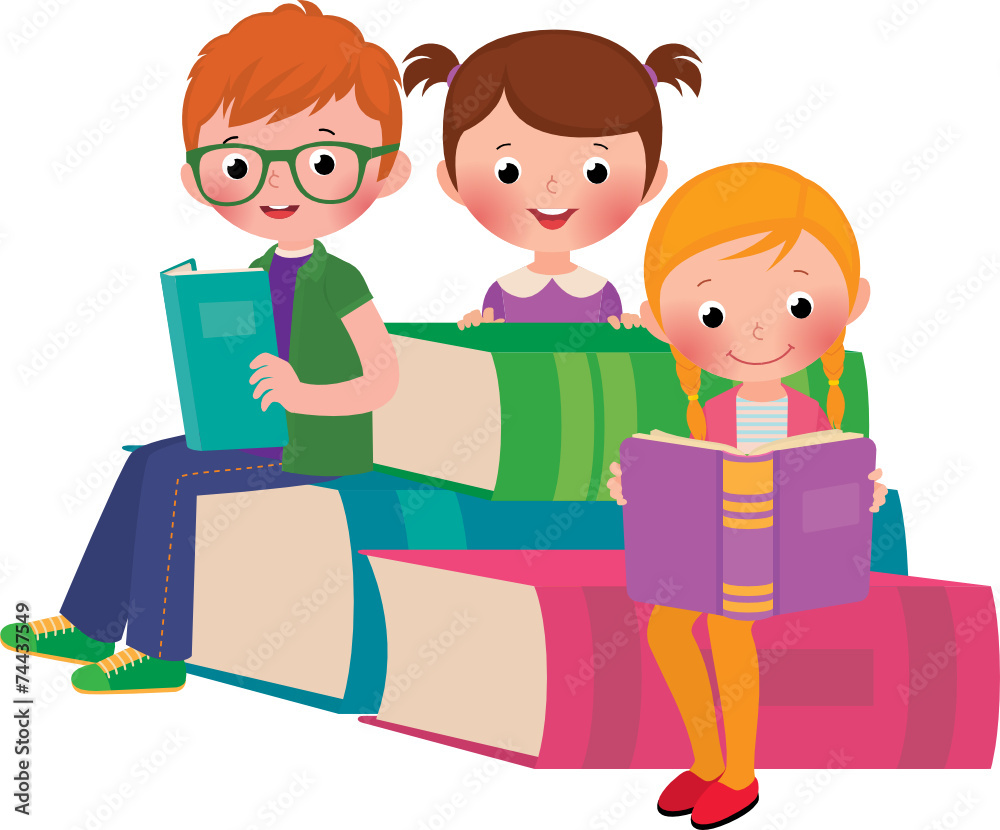 Children reading books Children reading books