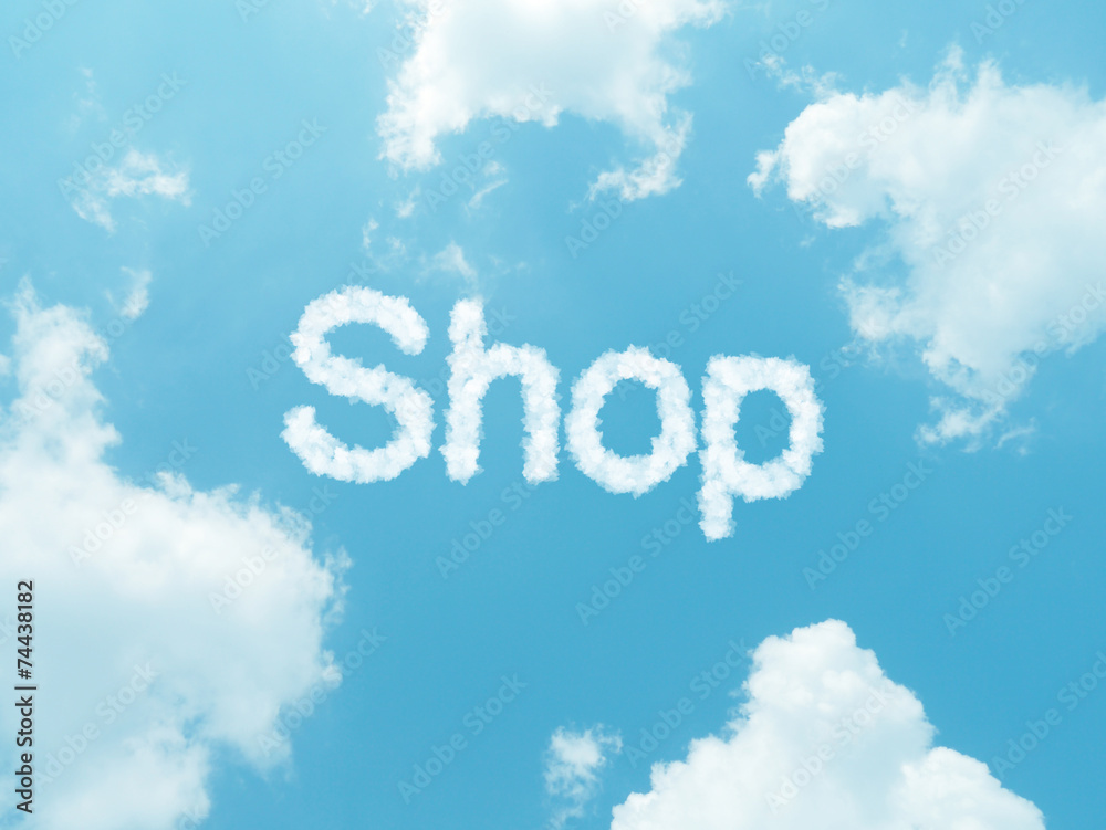 cloud words with design on blue sky background cloud words with design on blue sky background