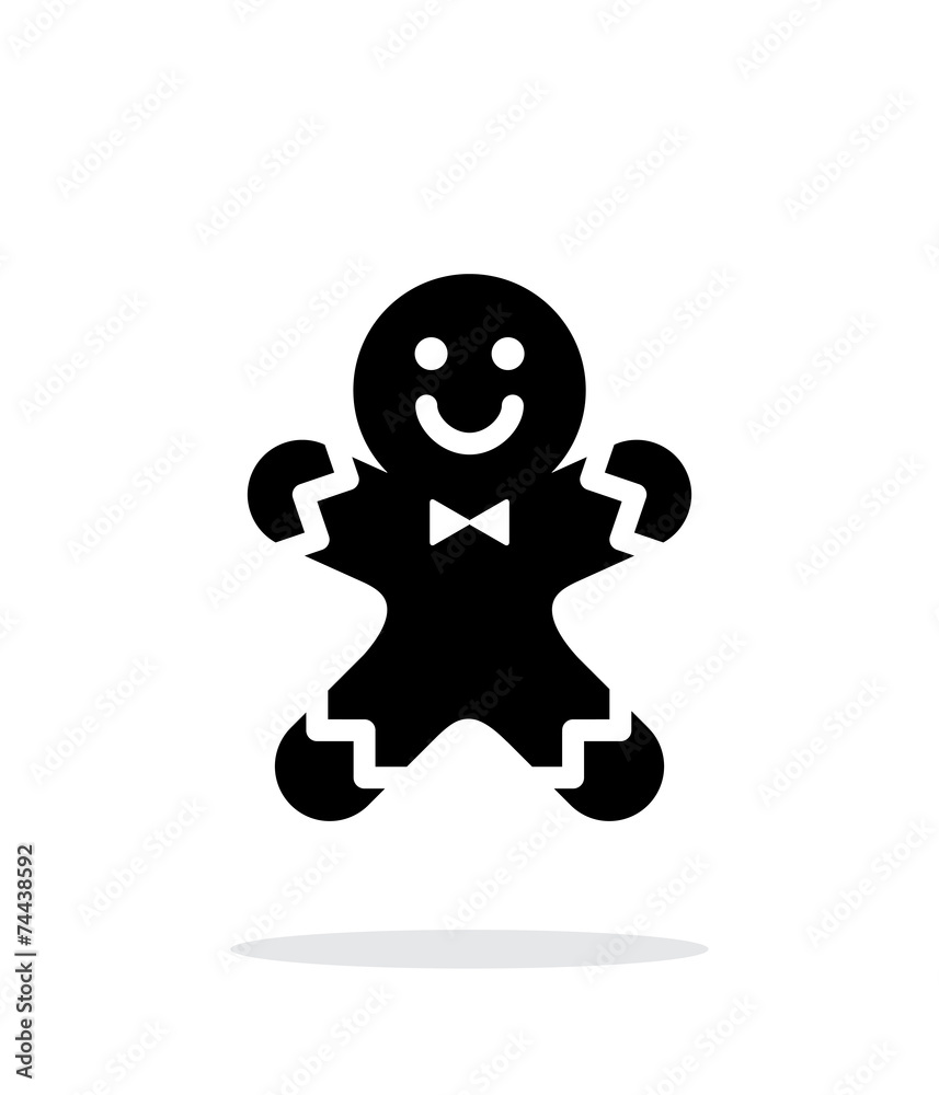 Gingerbread man icon on white background. Gingerbread man icon on white background.
