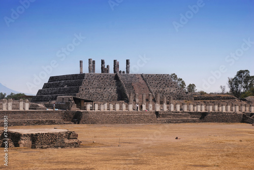Pyramid of Quetzalcoatl in Tula - archaeological site in Mexico