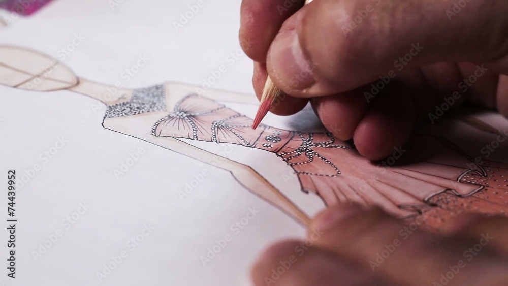 bozzetto di moda a mano libera