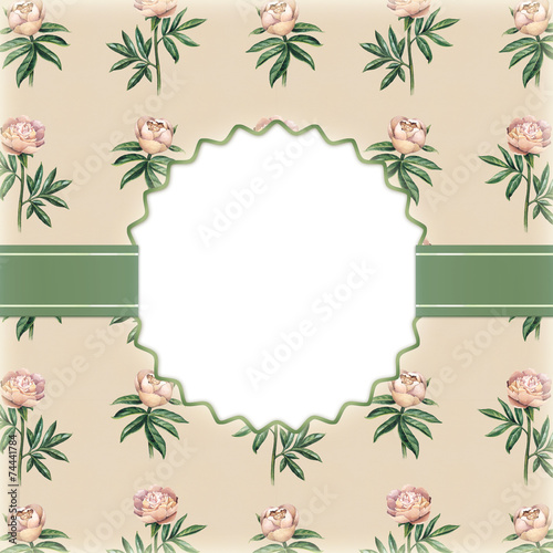 Background with watercolor flowers. Perfect for invitations or a