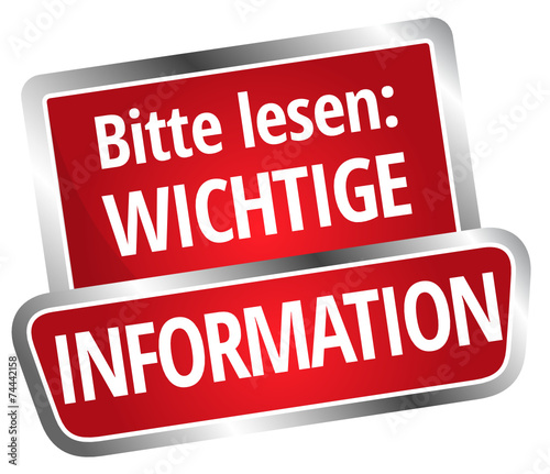 Bitte lesen: Wichtige Information