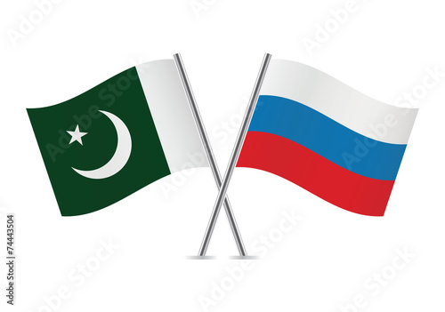 Free Download Russian and Pakistan flags. Vector illustration. - GFXLoad