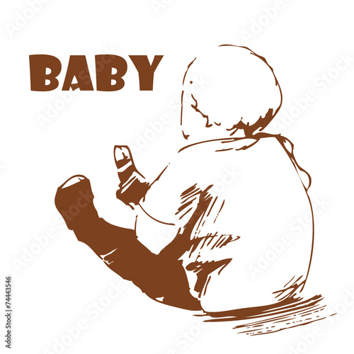 Baby. Hand-drawing.