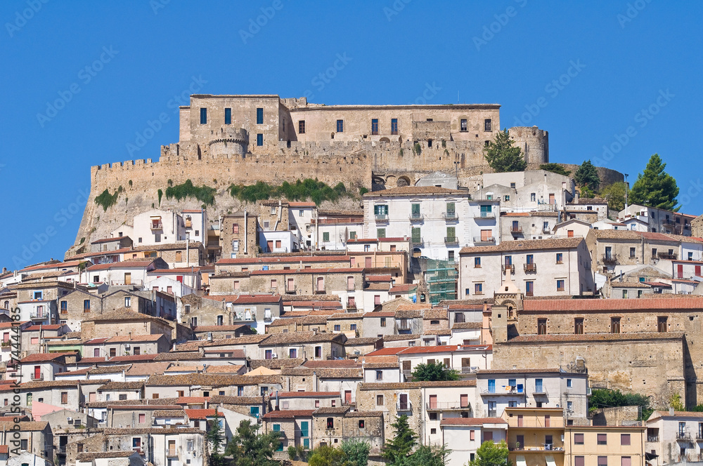 Panoramic view of Rocca Imperiale. Calabria. Italy.