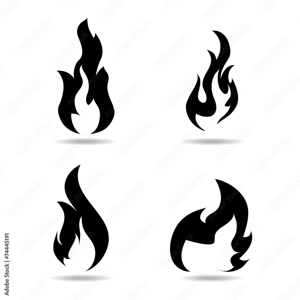 Collection of fire icons Collection of fire icons