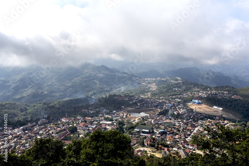 Phongsali, town under cloud in Northern Laos