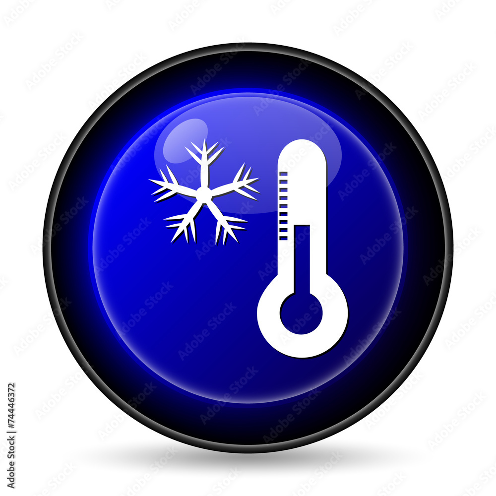 Snowflake with thermometer icon Snowflake with thermometer icon