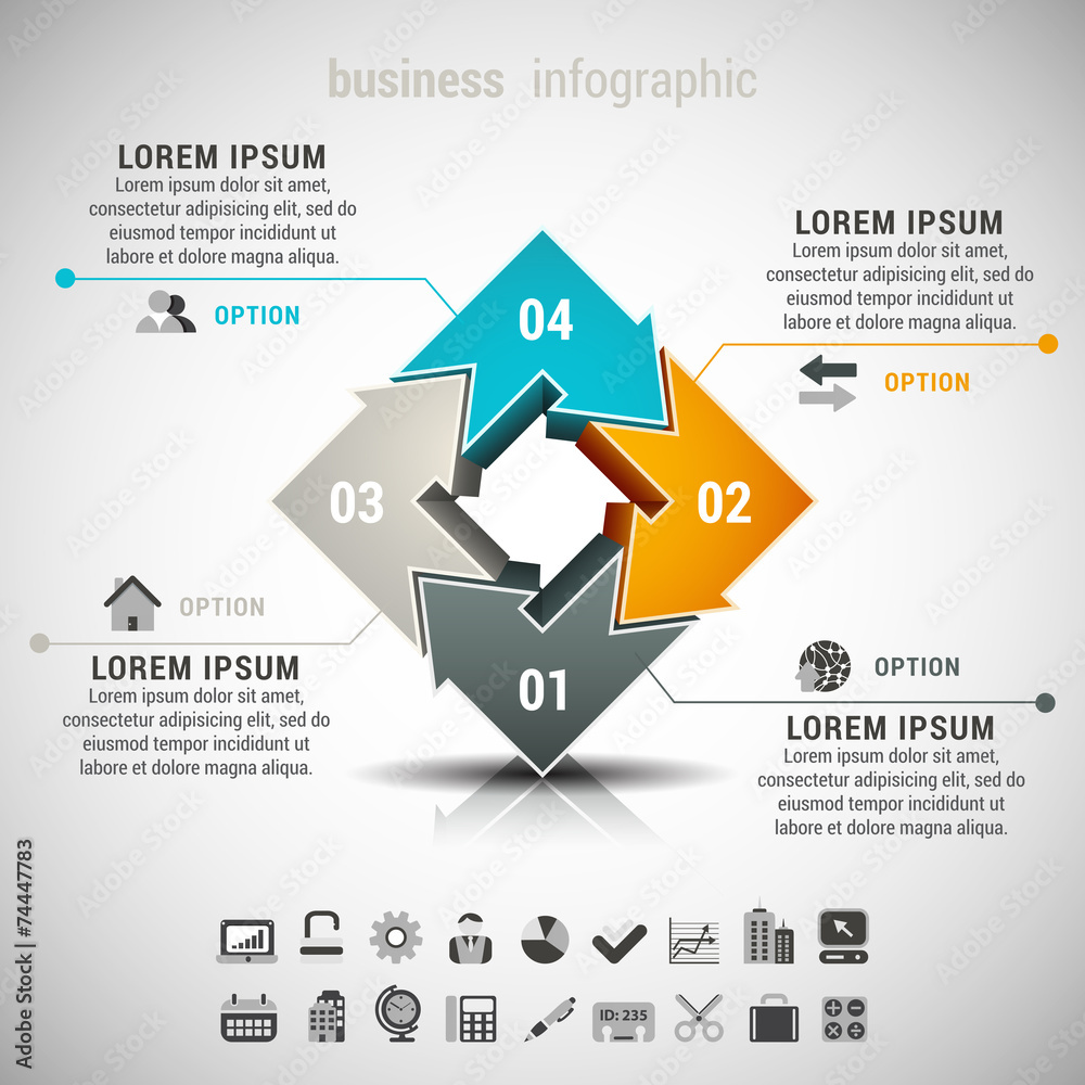 Business Infographic - obrazy, fototapety, plakaty 